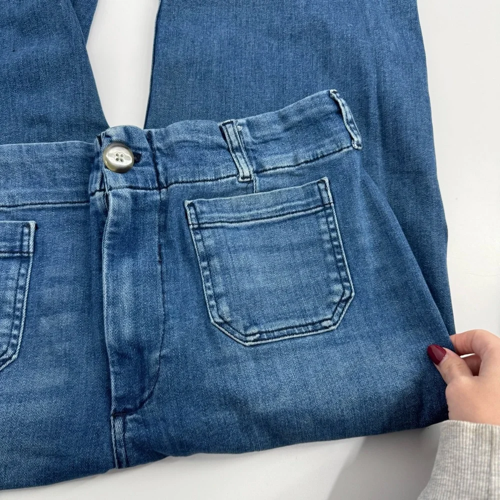 Maeve by Anthropologie The Colette Crop High-Rise Wide-Leg Jeans - Picture 4 of 12